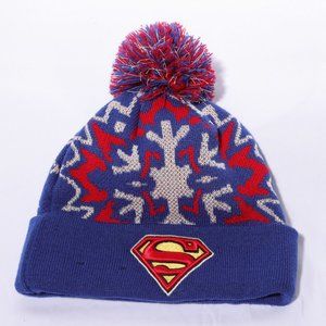 New Era Superman Pom Pom Beanie